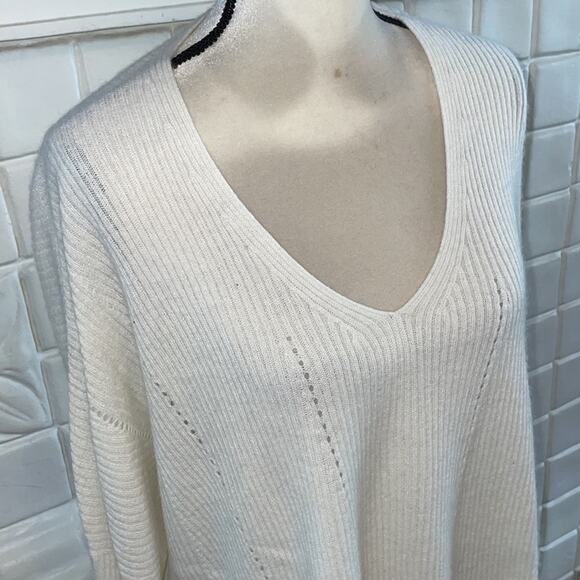 All Saints White Wool Alpaca Sweater L - Picture 3 of 9